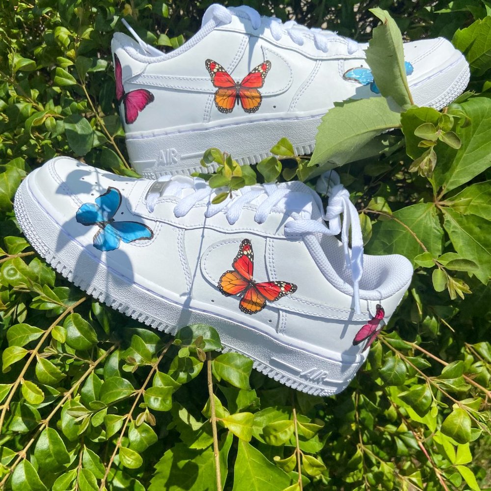 RAINBOW BUTTERFLY Air Force 1s - Picture 2 of 4
